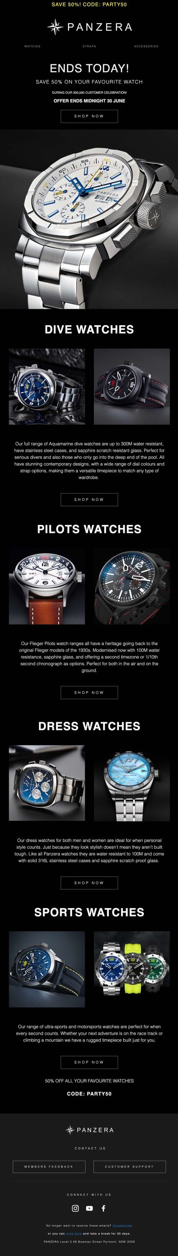 email marketing luxury store